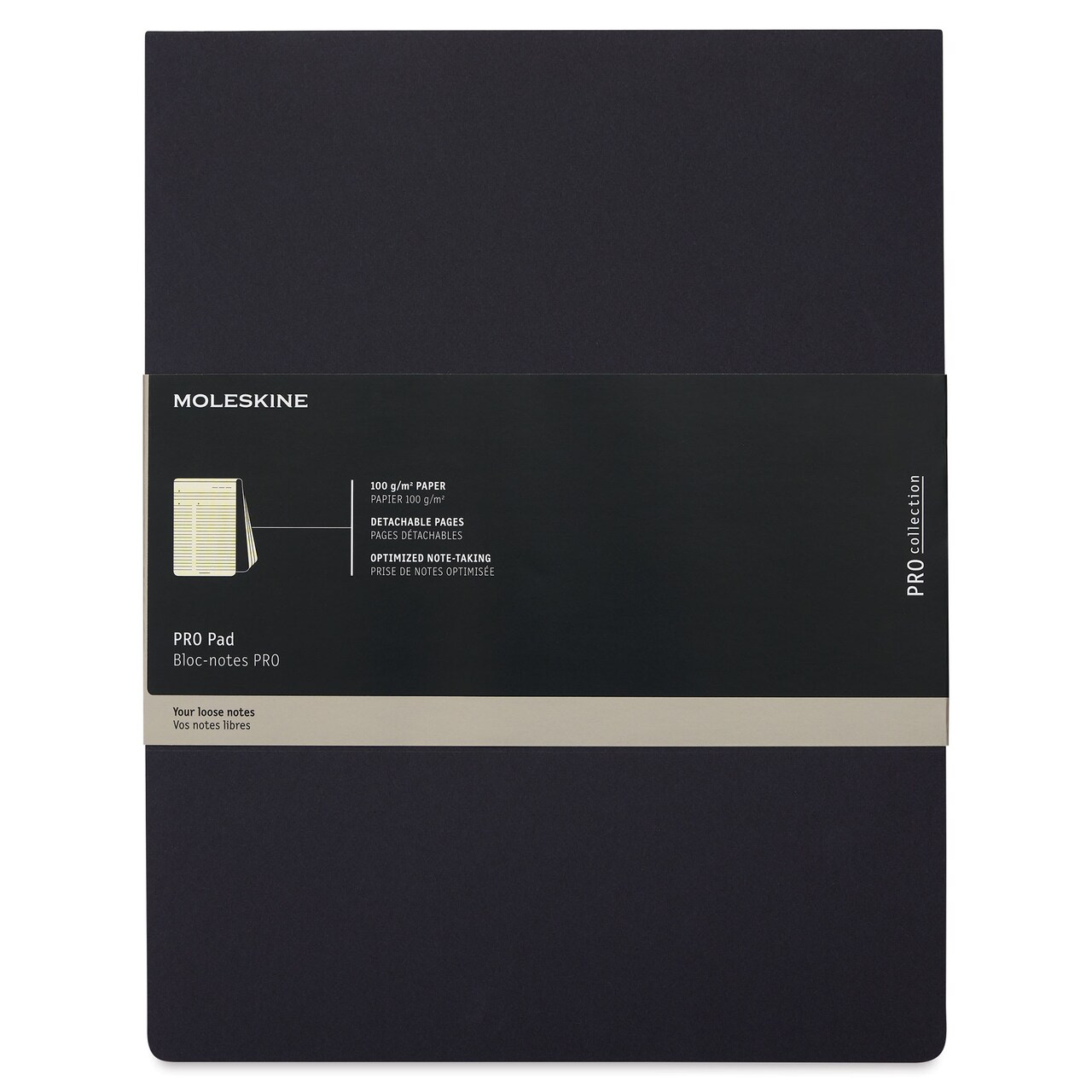 Moleskine Pro Collection Pad - Hardcover, Top Bound, Lined, 8-1/2" x 11"